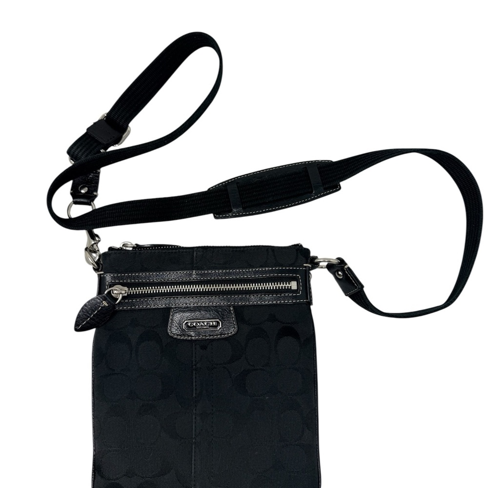 Coach Black Crossbody Bag with Bright Pink Lining